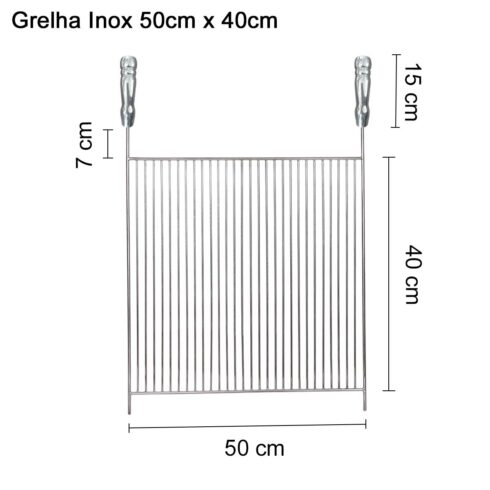 Grelha Inox 50x40cm